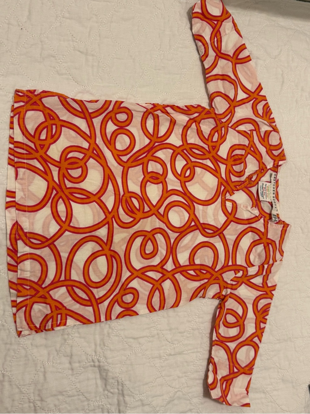 Gretchen Scott Designs Pink and Orange Loop-Print Tunic